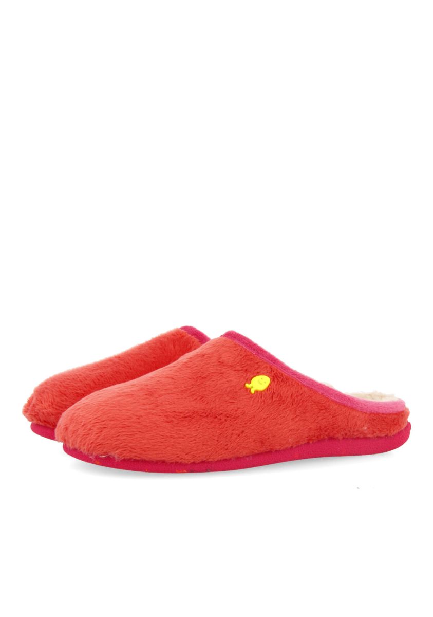 Zapatillas infantiles de estar por casa color coral hot potatoes kamanje - CORAL