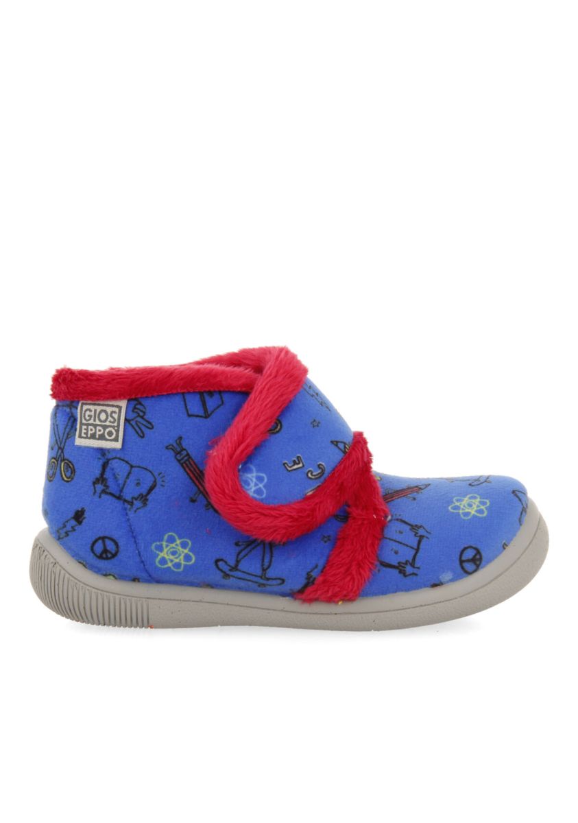 Zapatillas de estar por casa azul estampadas para bebÃ© chlair - AZUL