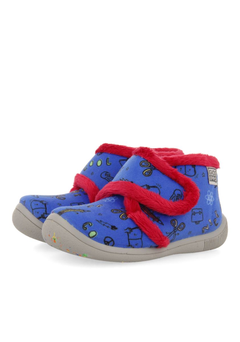 Zapatillas de estar por casa azul estampadas para bebÃ© chlair - AZUL