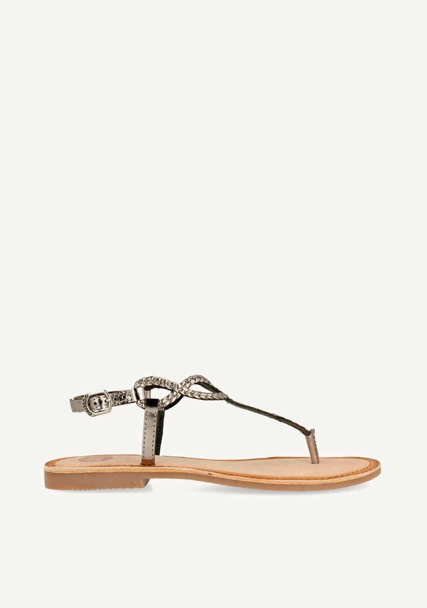 Sandalias de tiras trenzadas plomo para mujer FYFFE - PLOMO