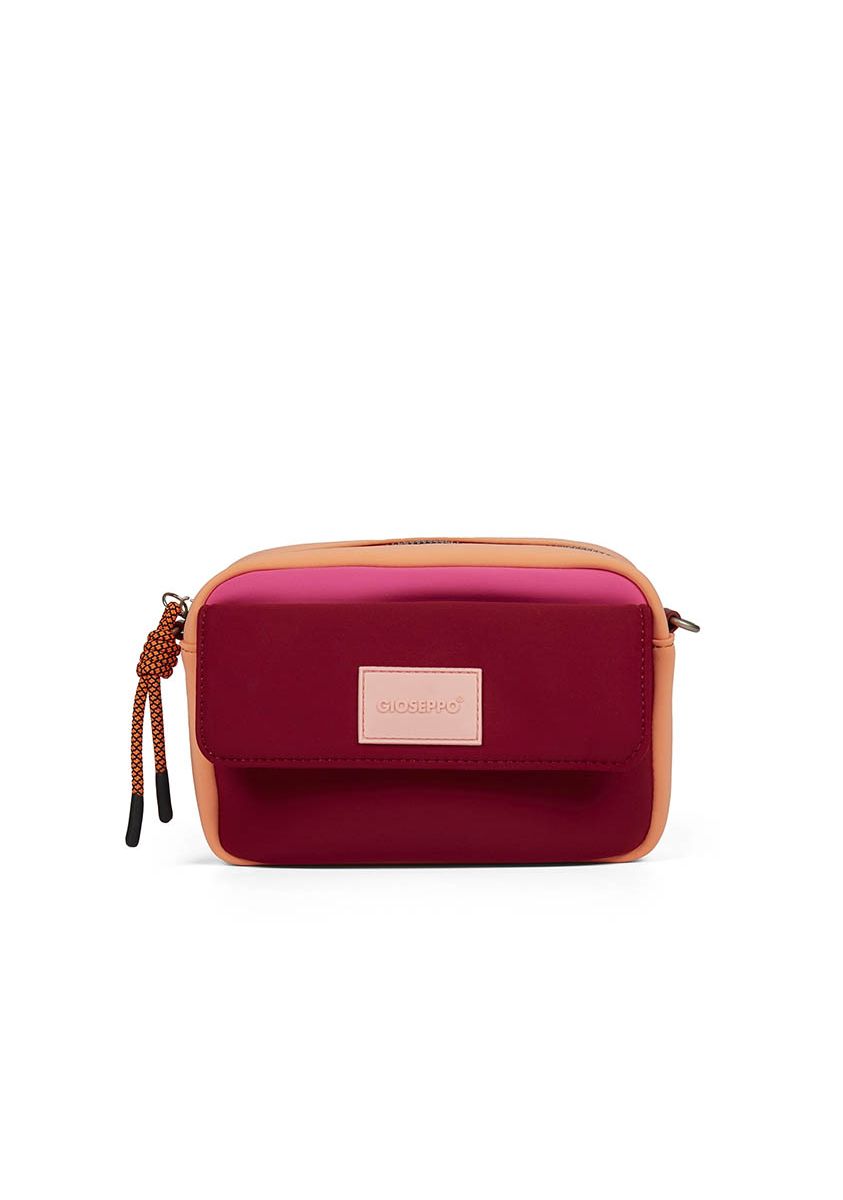 Bolso bandolera de color burdeos de neopreno para mujer ipira - BURDEOS