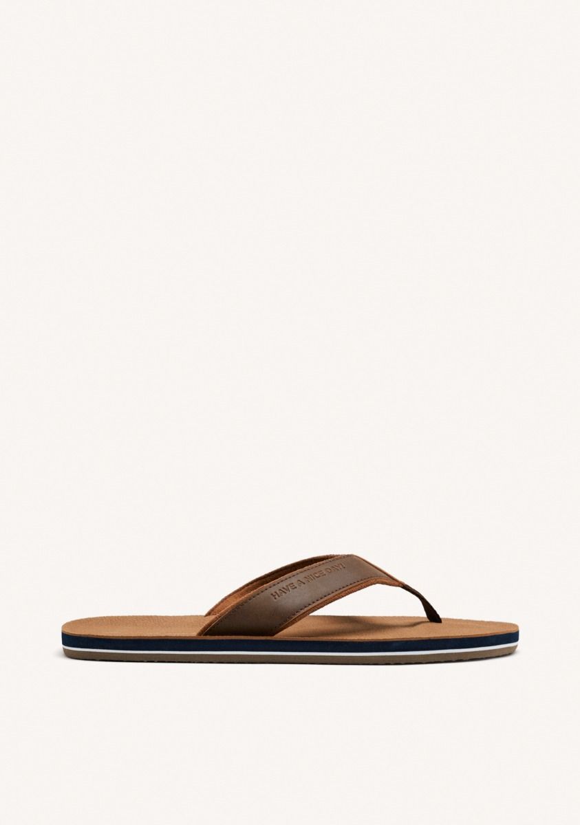 Chanclas marrones para hombre thelus - MARRON