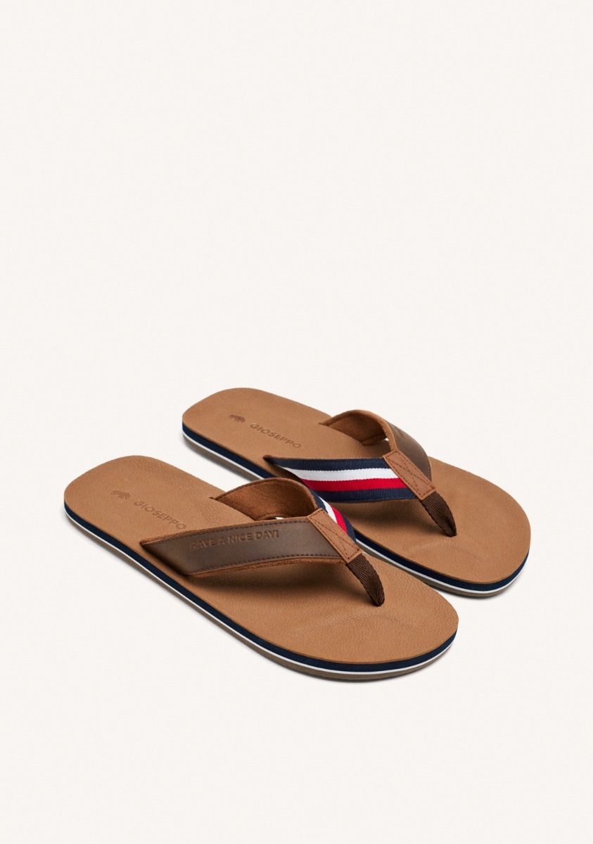 Chanclas marrones para hombre thelus - MARRON