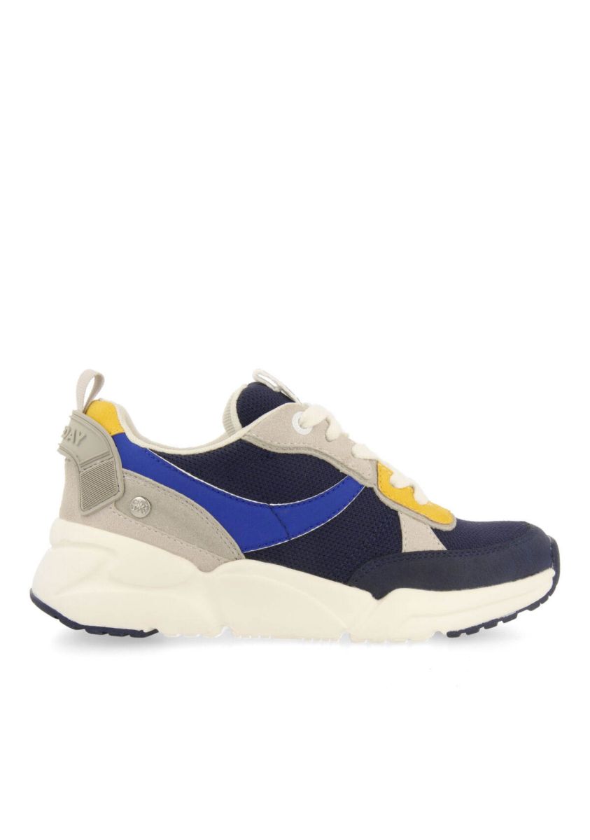 Sneakers azul marino con suela alta para niÃ±o resende - MARINO