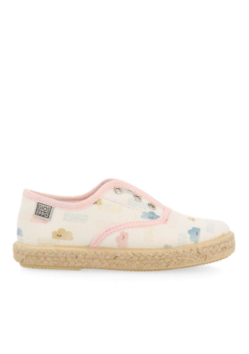 Zapatos tipo espadrille color blanco con estampado multicolor para bebÃ© verlin - BLANCO