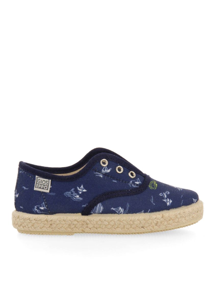 Espadrilles azul marino con estampado para niÃ±o pocri - MARINO