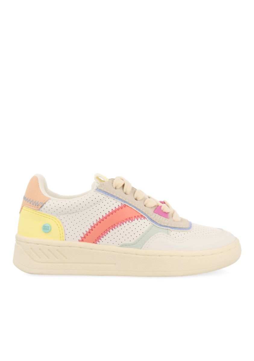 Sneakers blancas combinadas con toques de color pastel para niÃ±a tabai - BLANCO