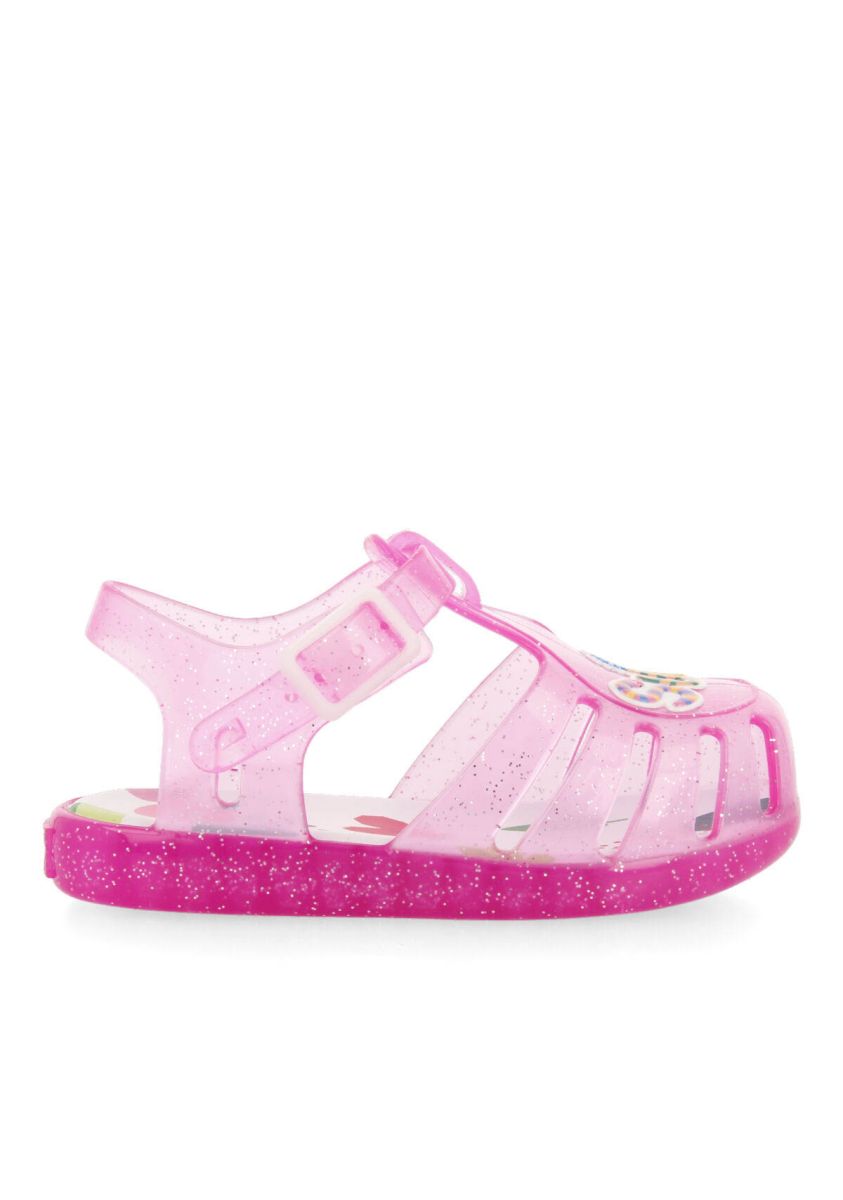 Cangrejeras fucsias con frase "sunny" para bebÃ© prehy - FUXIA