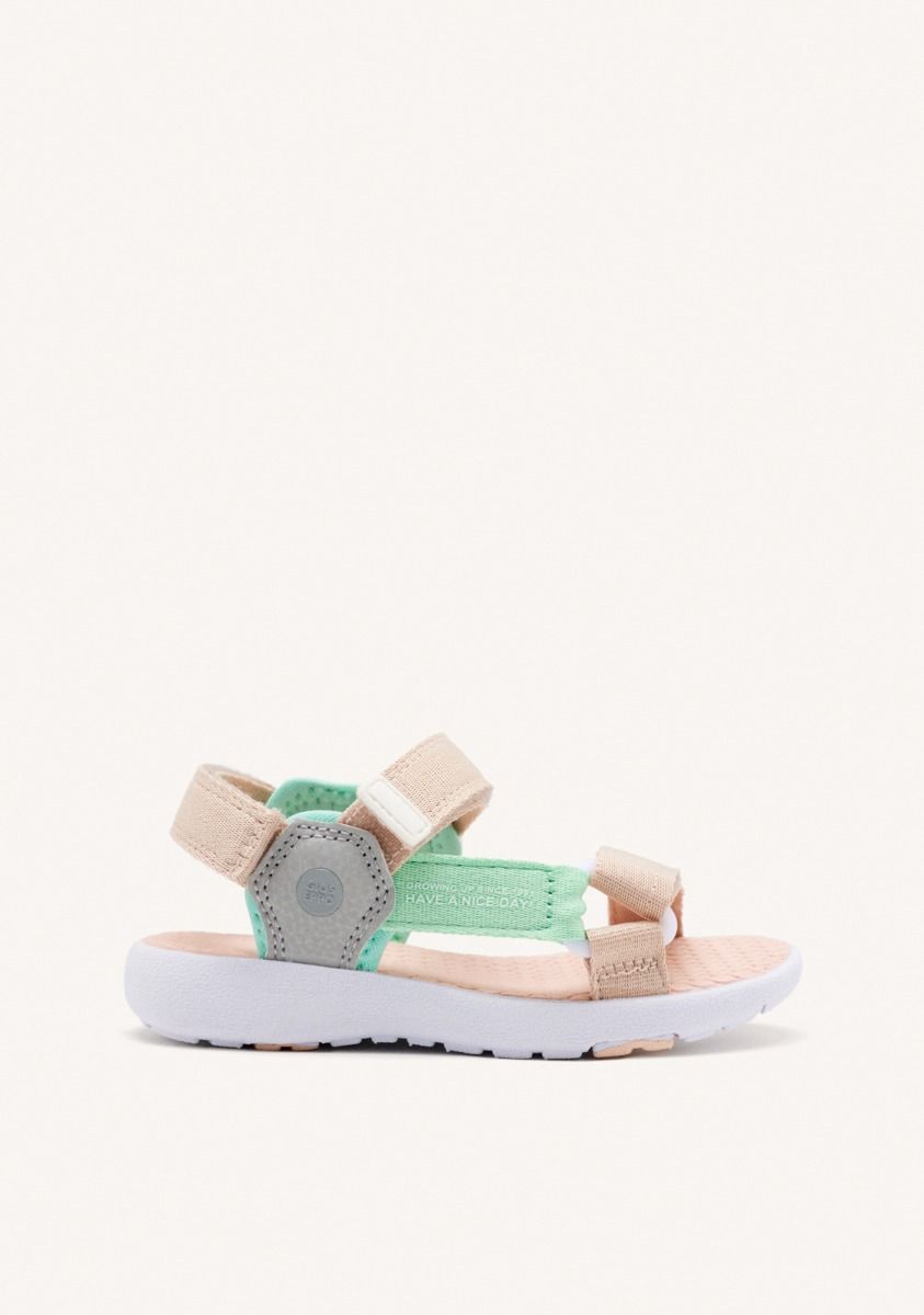 Sandalias multicolor con suela de aspecto deportivo para niÃ±a birigui - MULTICOLOR