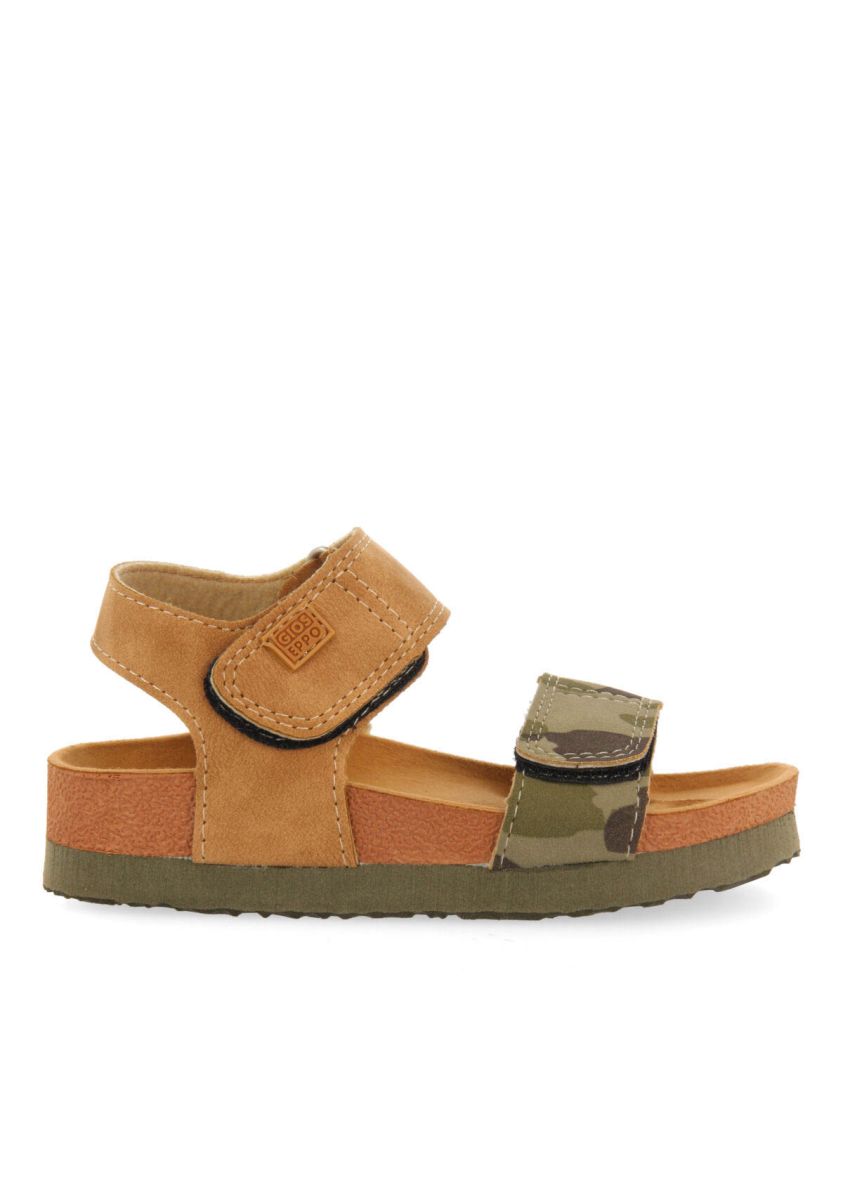 Chanclas estilo bio color kaki con estampado de camuflaje para niÃ±o abat - KAKI
