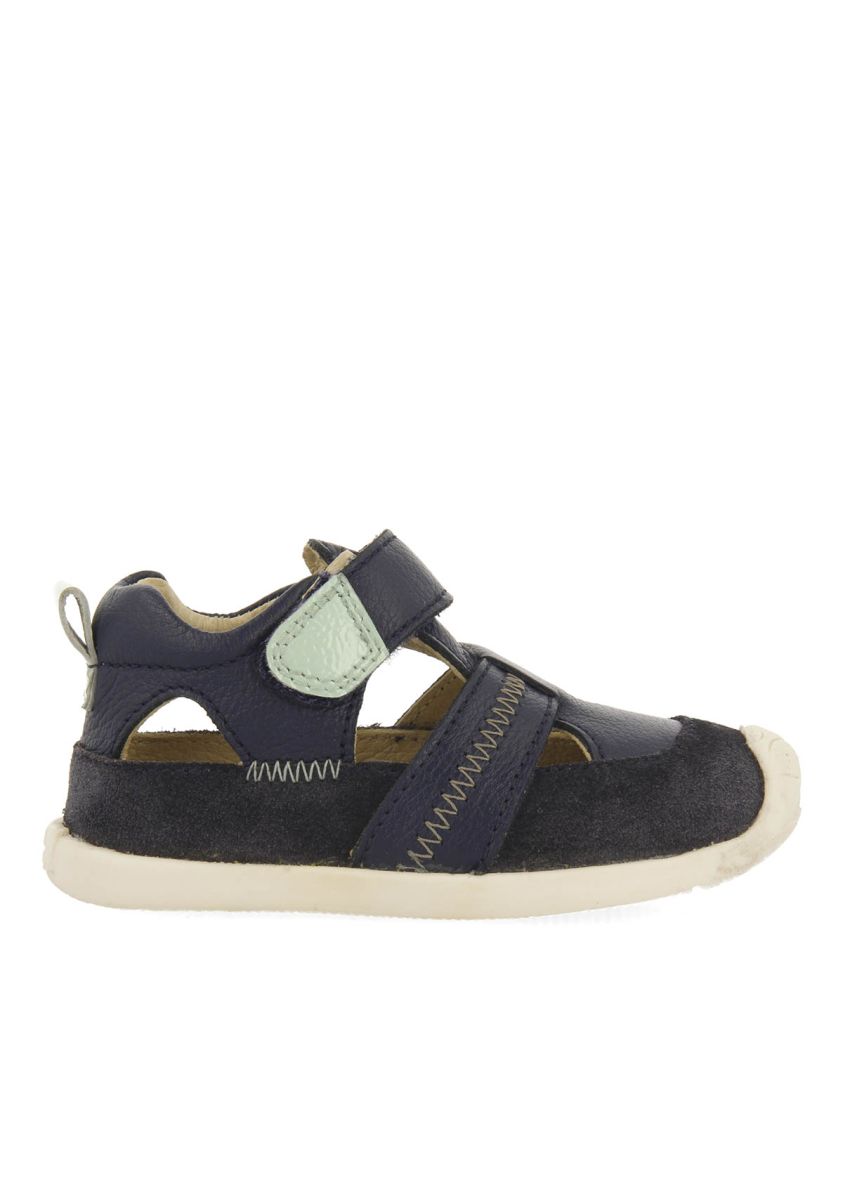 Sandalias de piel en color marino para niÃ±o sermur - MARINO