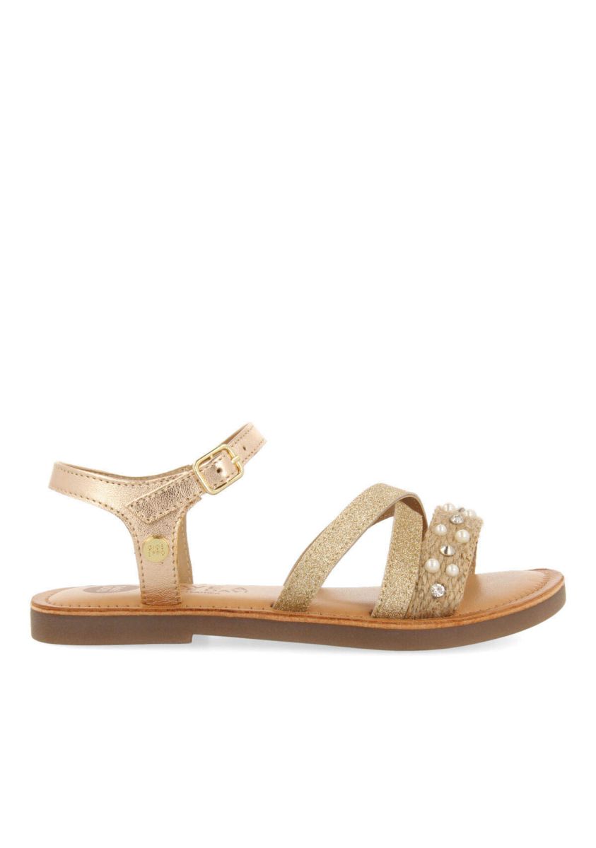 Sandalias de yute multicolor con detalles para niÃ±a catuti - MULTICOLOR