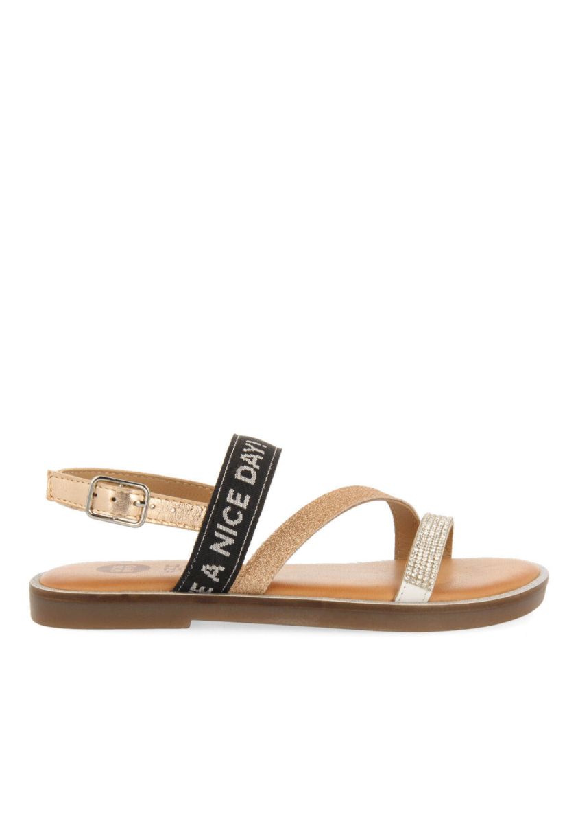 Sandalias de piel con detalles multicolor para niÃ±a tayak - MULTICOLOR