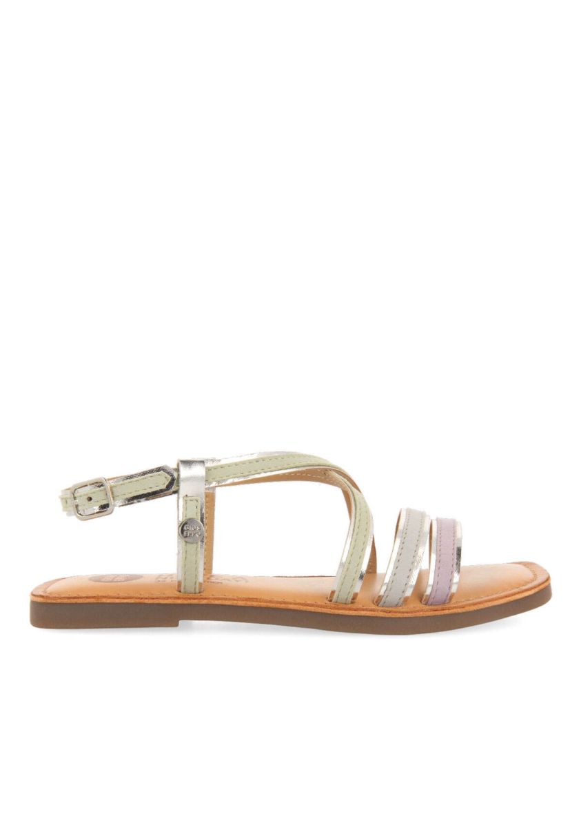 Sandalias con vivos metalizados en color aguamarina para niÃ±a aranc - AGUAMARINA