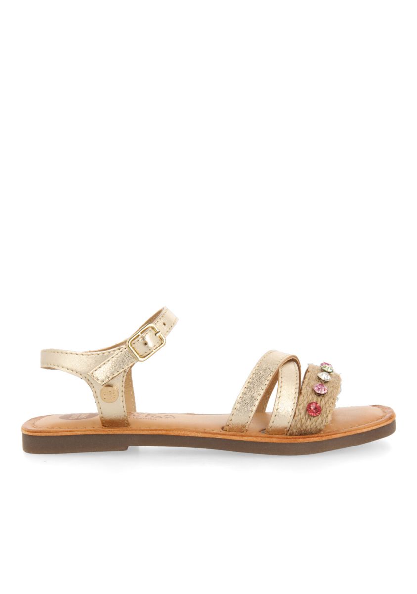 Sandalias de ceremonia con yute multicolor para niÃ±a cotia - MULTICOLOR