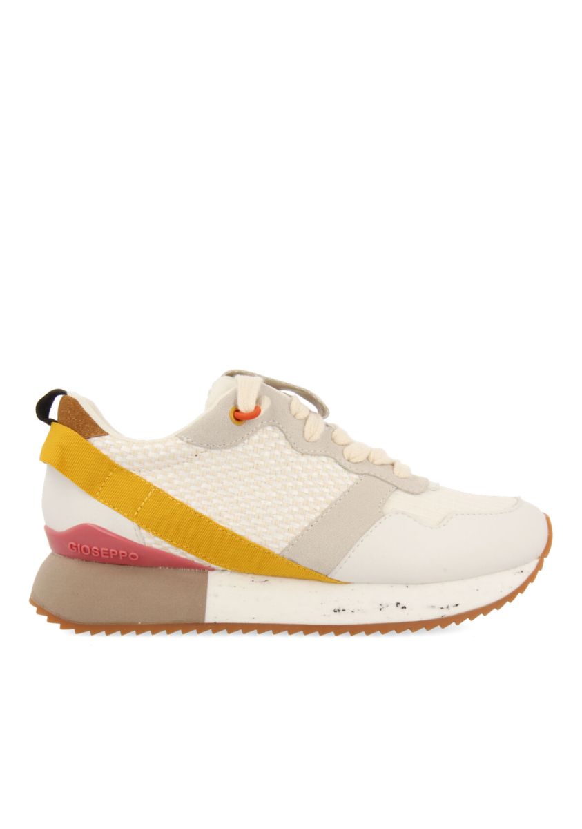 Sneakers blancas con texturas y detalles para mujer luzon  - BLANCO
