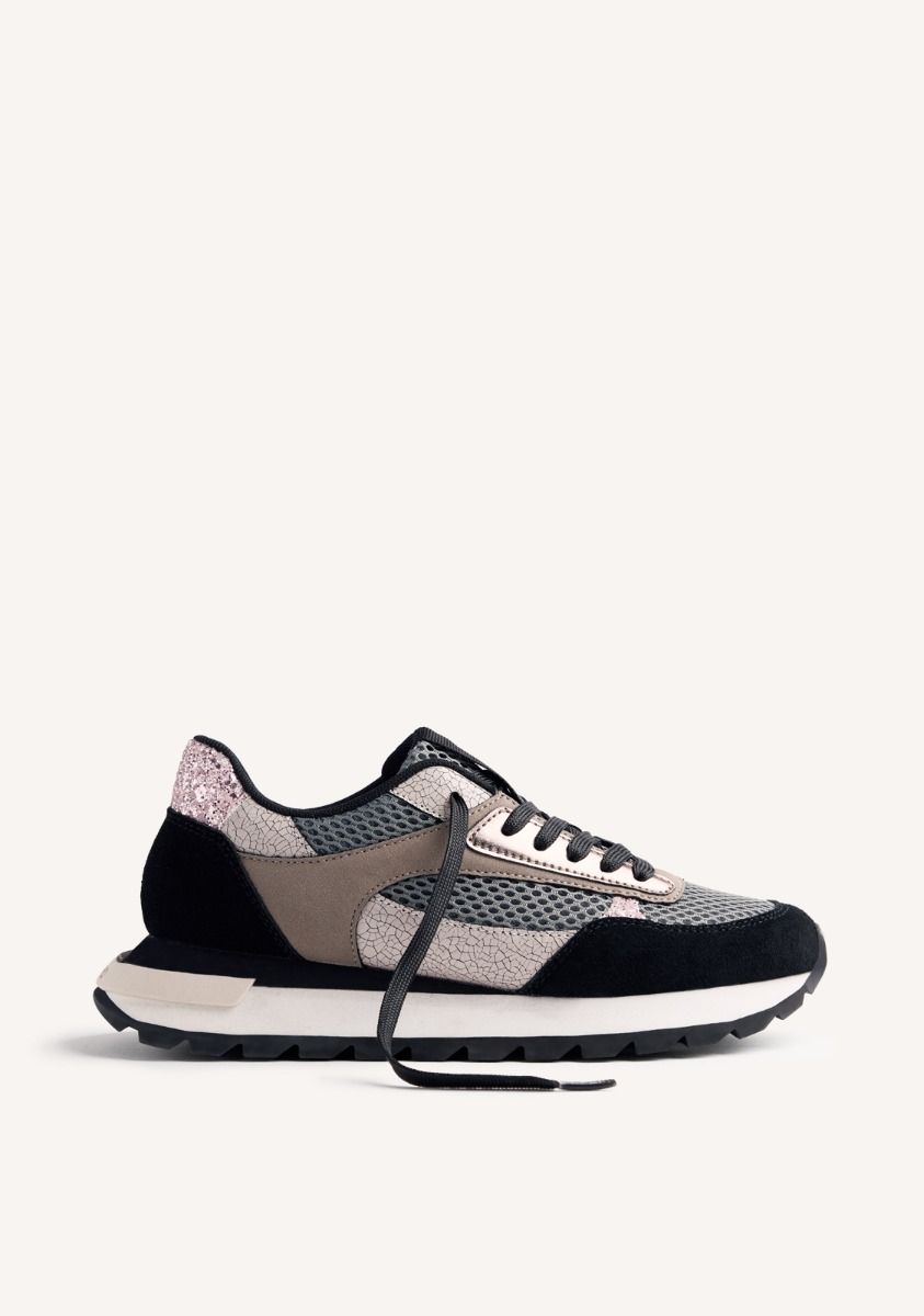 ZAPATILLAS PIEL Y REJILLA FUNKLEY - NEGRO