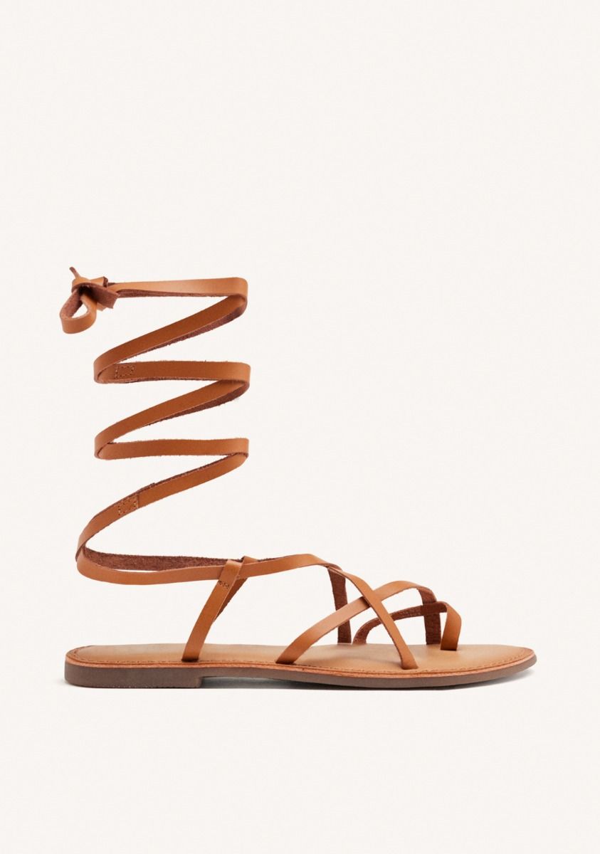 SANDALIAS PIEL TIRAS LUSSAT - CUERO