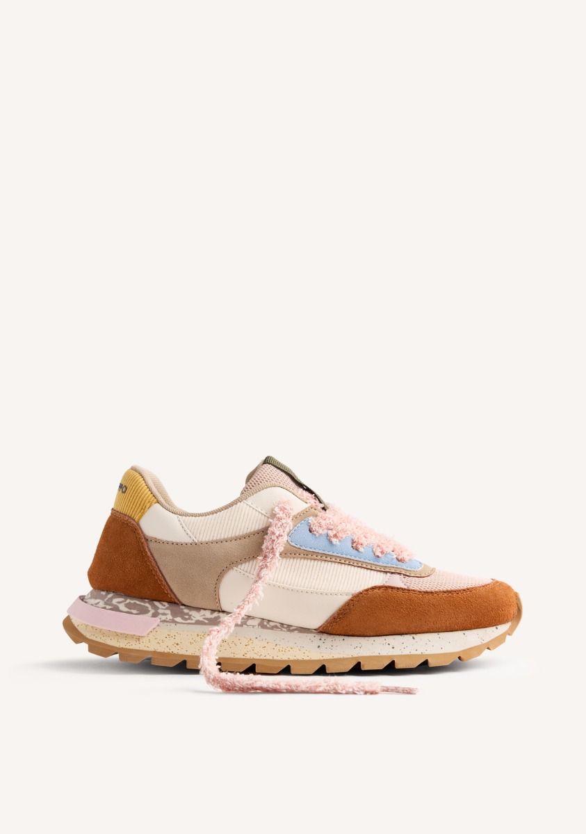 ZAPATILLAS PIEL Y PANA KELLIHER - BEIG
