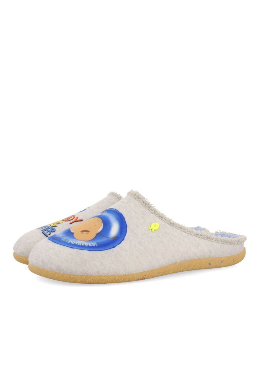 Zapatillas de estar por casa gris itapevi - GRIS