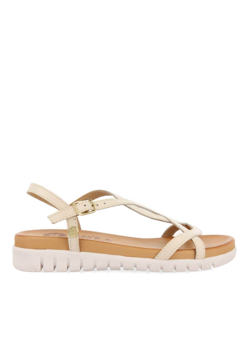 Sandalias de piel color off-white para niÃ±a tocumen - OFF-WHITE