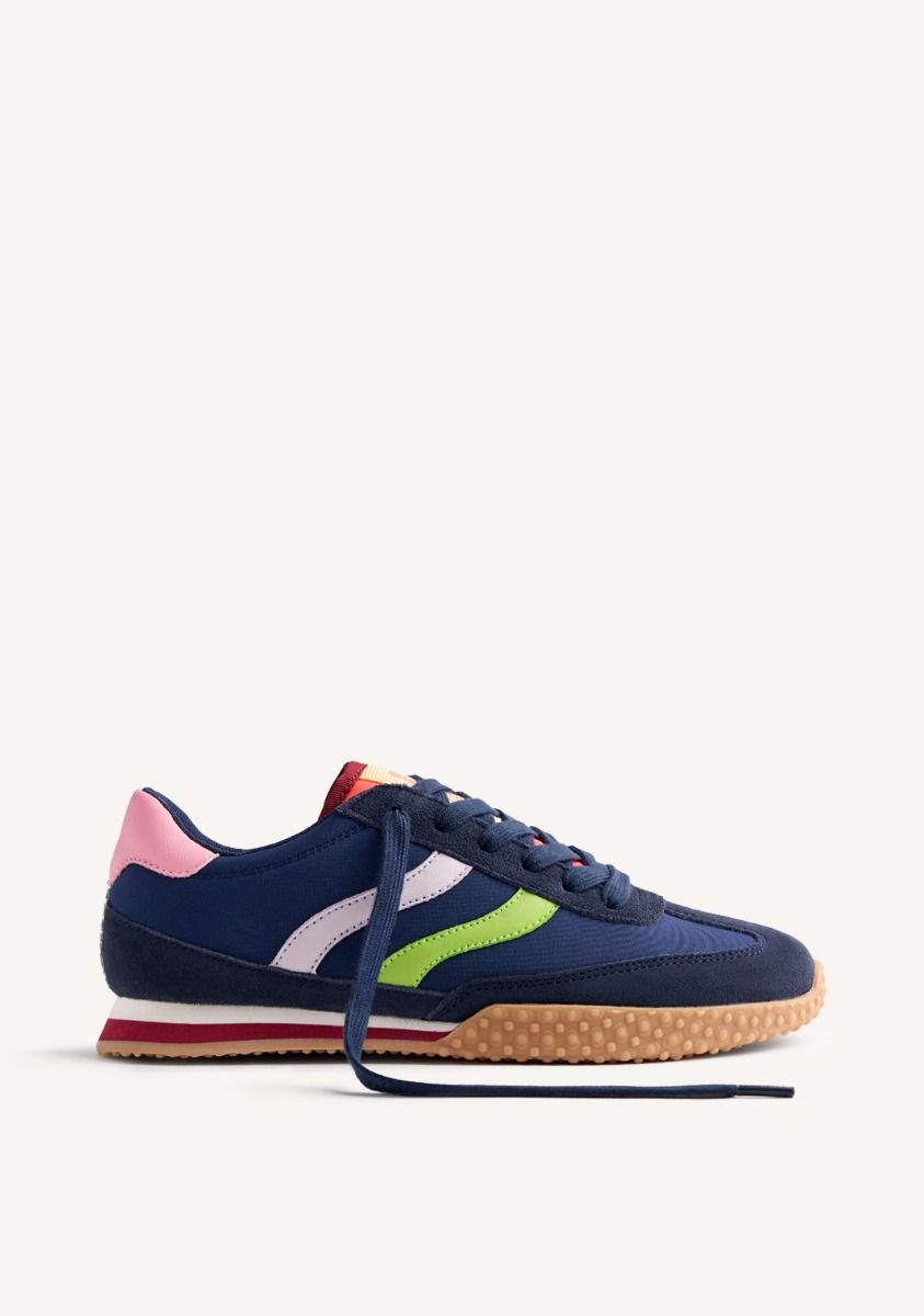 ZAPATILLAS PIEL Y NYLON CONGER - AZUL
