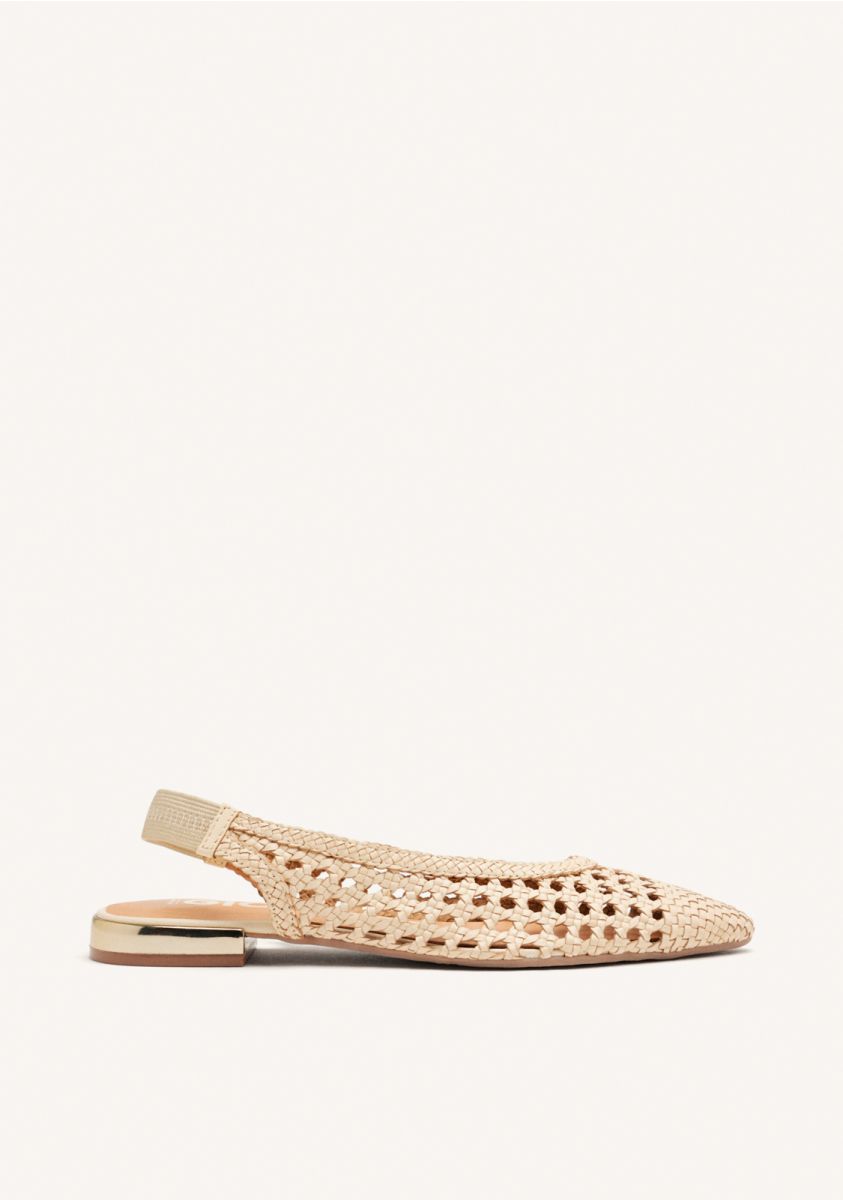 Bailarinas trenzadas de piel en color off-white para mujer Guatavita  - OFF-WHITE