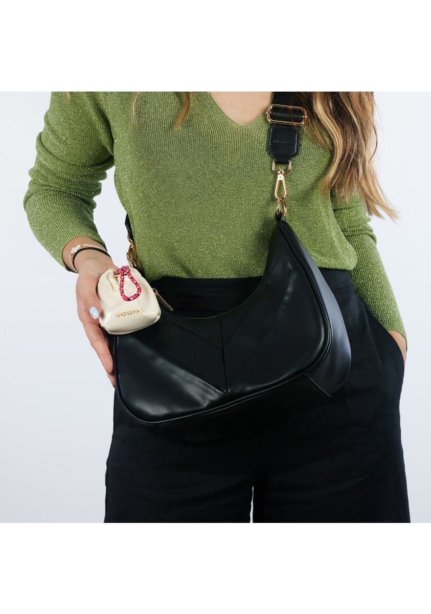 Bolso negro acolchado con doble asa - drautal - NEGRO
