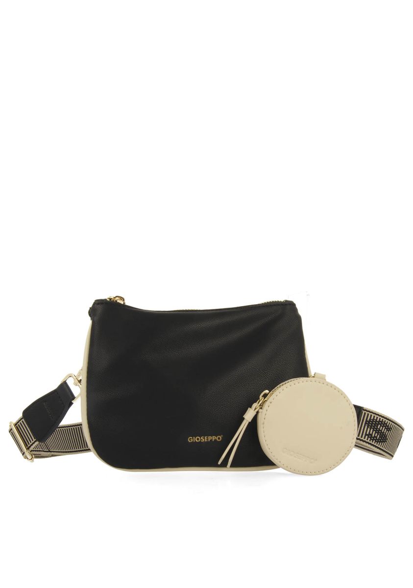 Bolso bandolera negro con detalles off-white - idre - NEGRO