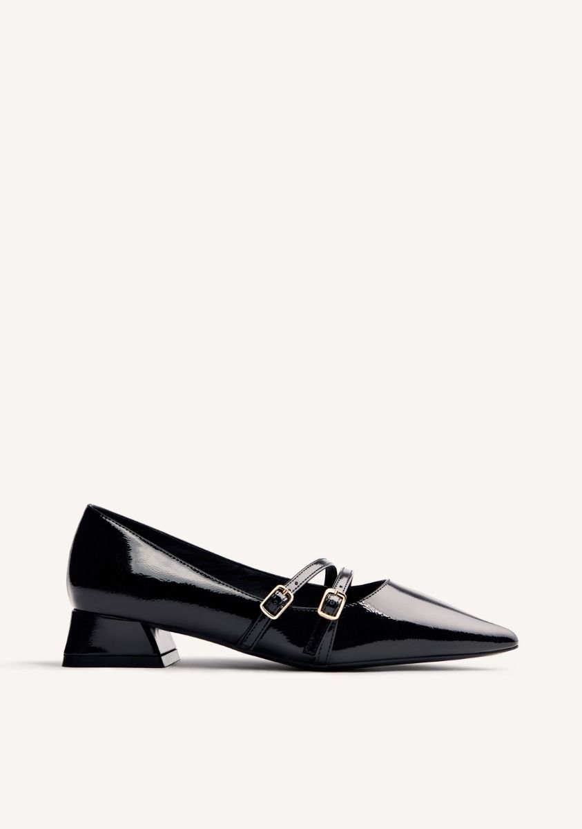 ZAPATOS TACÃN EFECTO CHAROL LUCAN - NEGRO