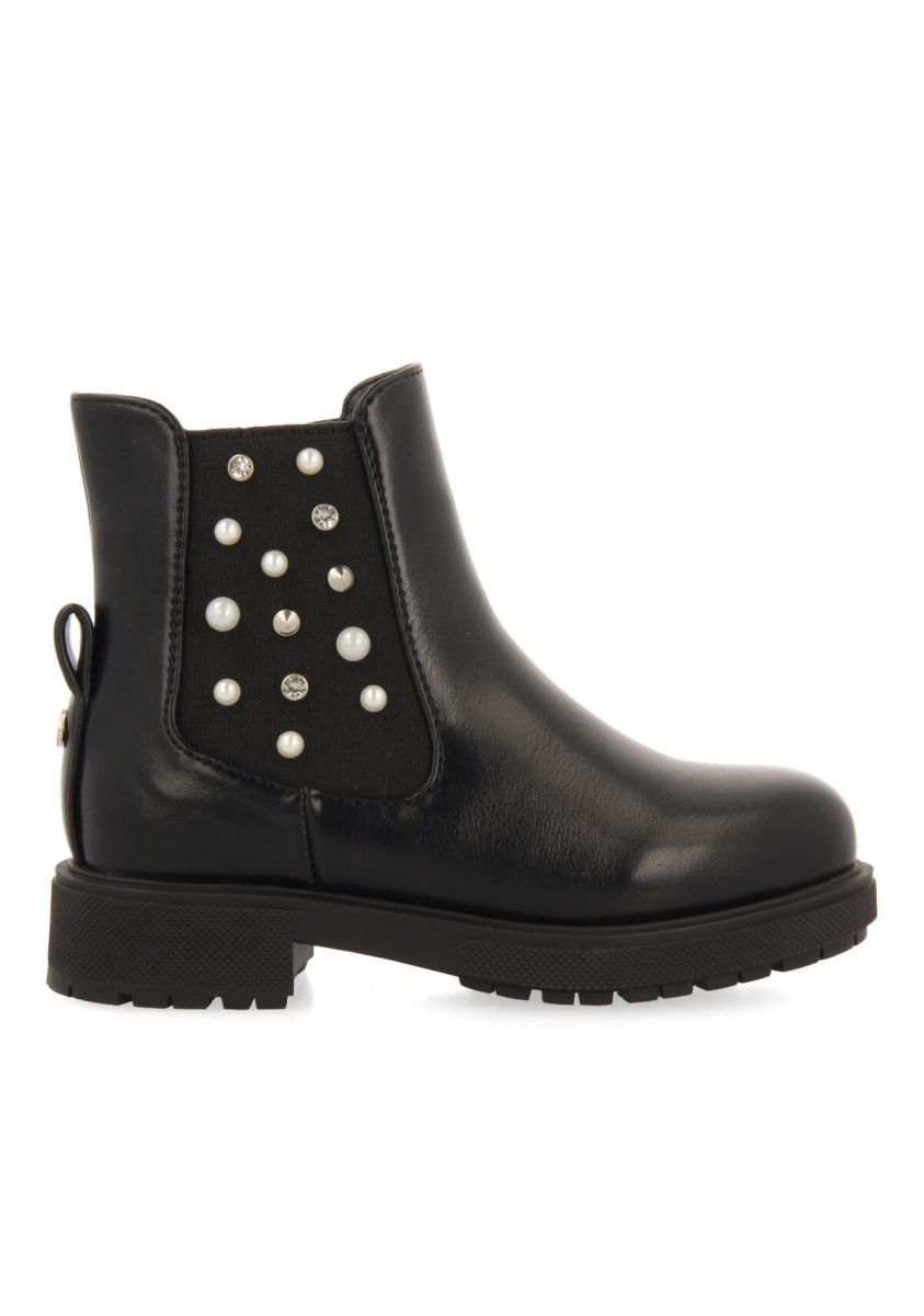 Botines negros tipo chelsea con adornos para niÃ±a y niÃ±o dirleton - NEGRO