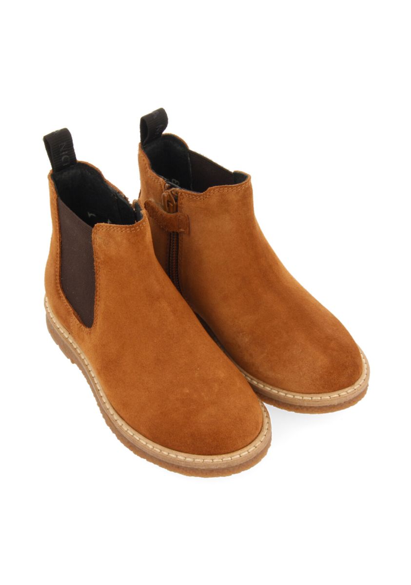 Botines cuero tipo chelsea de piel para niÃ±a y niÃ±o mattsee - CUERO