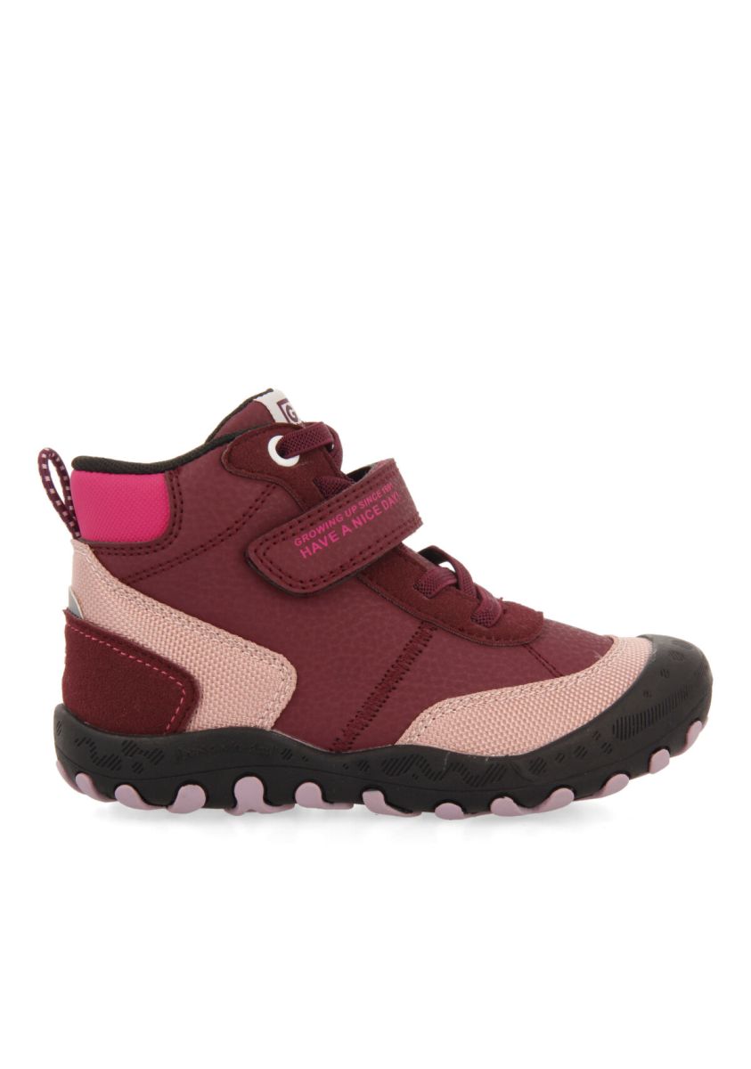 Sneakers abotinadas tipo trekking burdeos para niÃ±a y niÃ±o varsta - BURDEOS