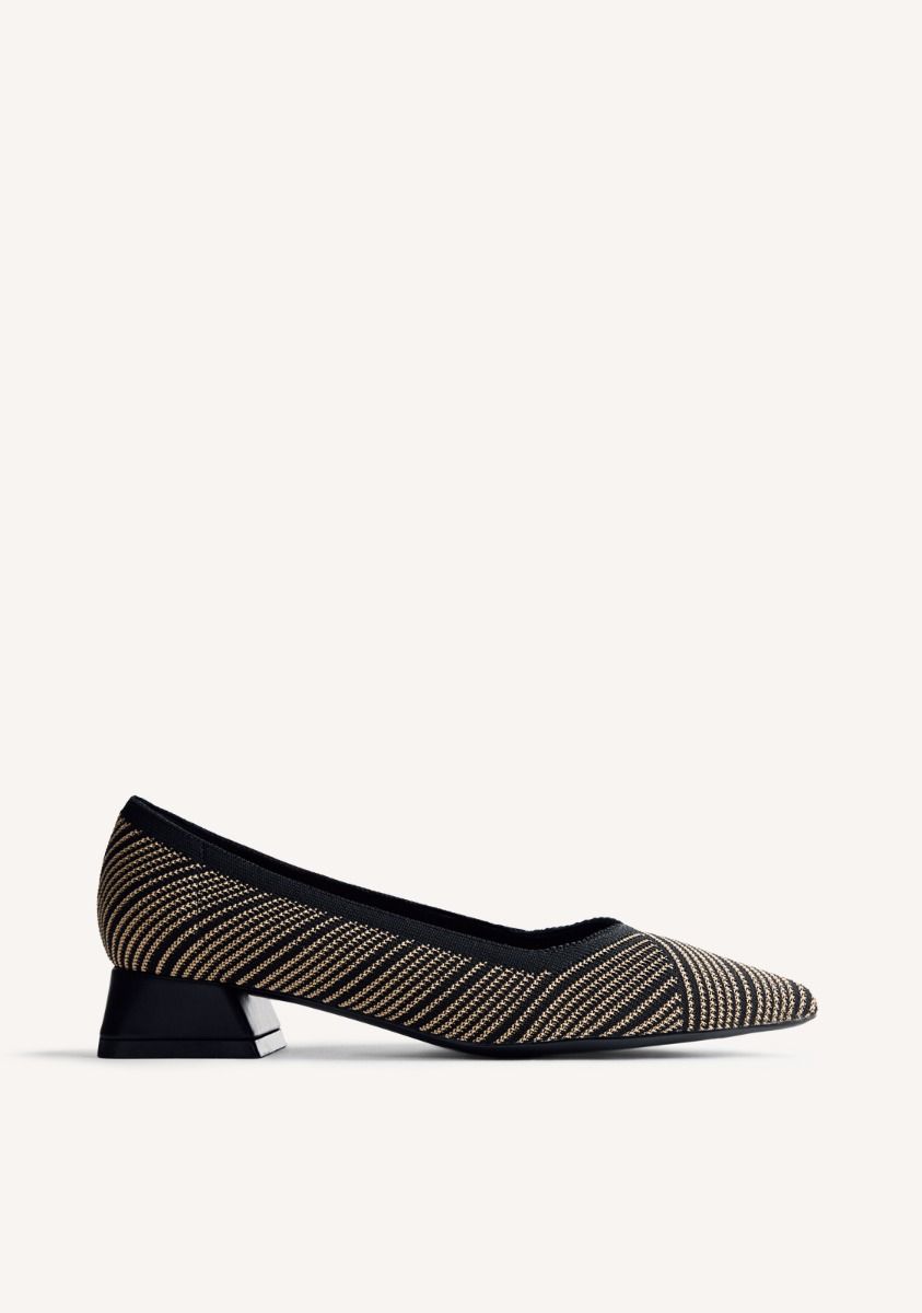 ZAPATOS TACÃN RAYAS AHMEEK - NEGRO