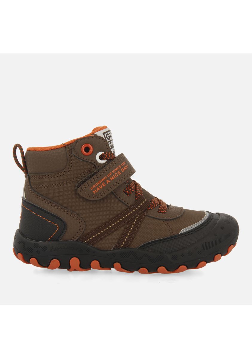 Sneakers abotinadas tipo trekking marrones para niÃ±a y niÃ±o gerlos - MARRON