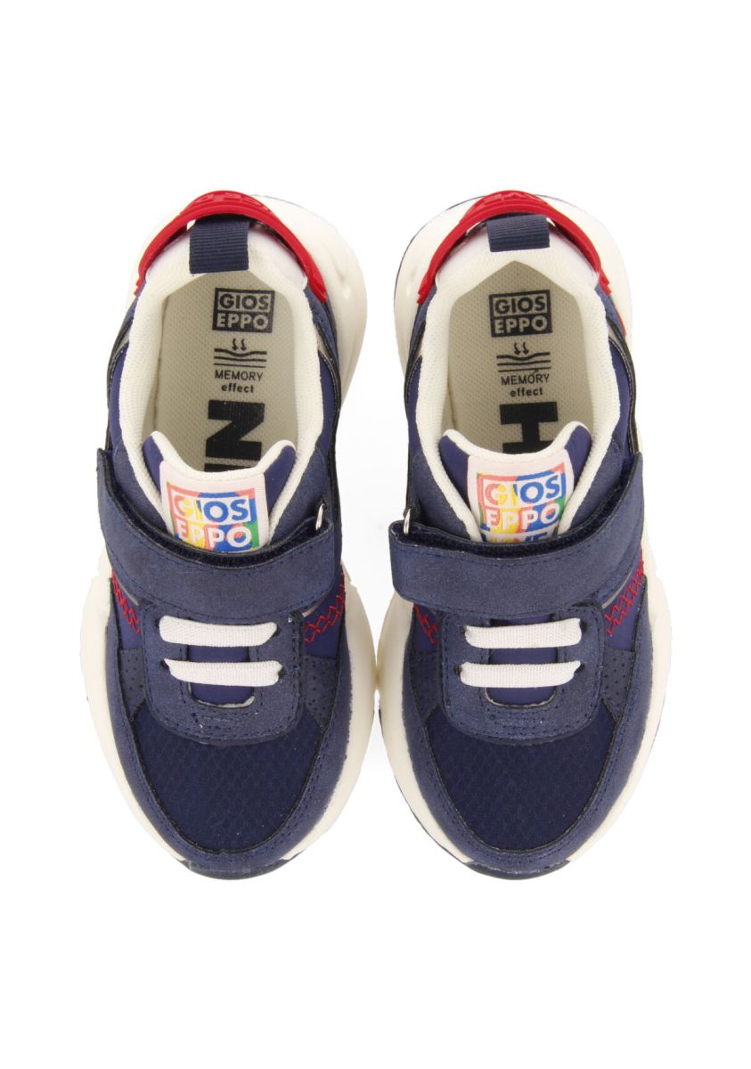 Sneakers azul marino con cierre ajustable y cordones para niÃ±a y niÃ±o drumoak - MARINO