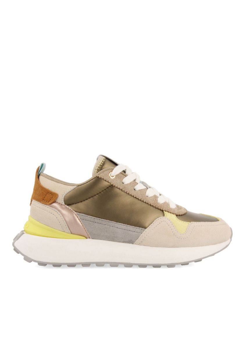 Sneakers retro doradas con detalles para mujer selkirk  - ORO