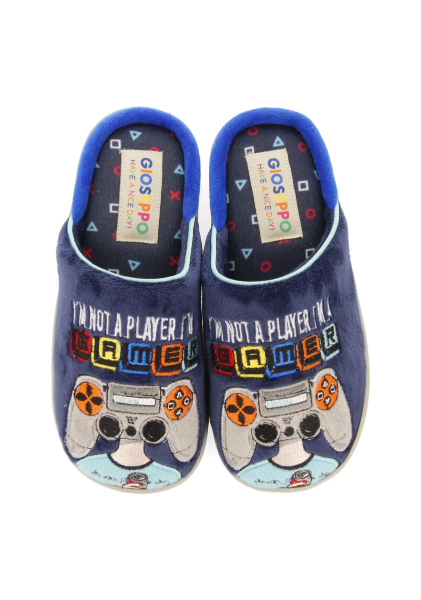 Zapatillas de estar por casa destalonadas azul marino con estampado gamer para niña y niño bryne - MARINO 1 18793-zapatillas-de-estar-por-casa-destalonadas-azul-marino-con-estampado-gamer-para-ni-a-y-ni-o-bryne-marino-1.jpg