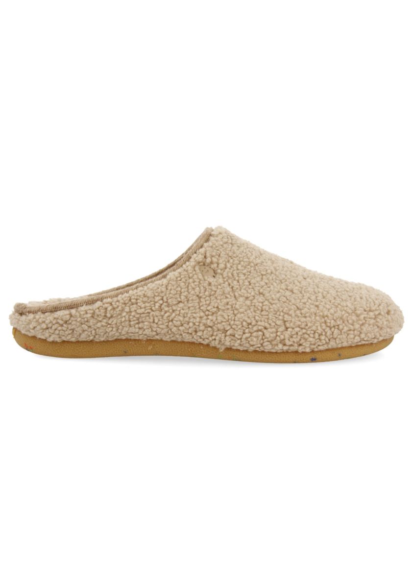 Zapatillas de estar por casa beige de borreguito reciclado nordfyn  - BEIG