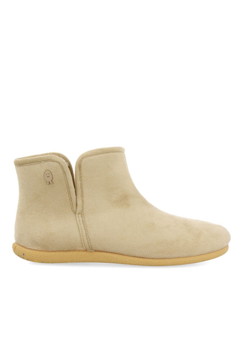 Zapatillas de estar por casa beige tipo botÃ­n con detalle de pelo sifjord - BEIG