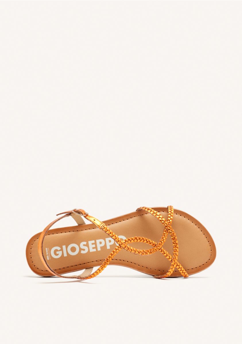 SANDALIAS NARANJA DE TIRAS FINAS TRENZADAS PARA MUJER NIOAQUE - NARANJA