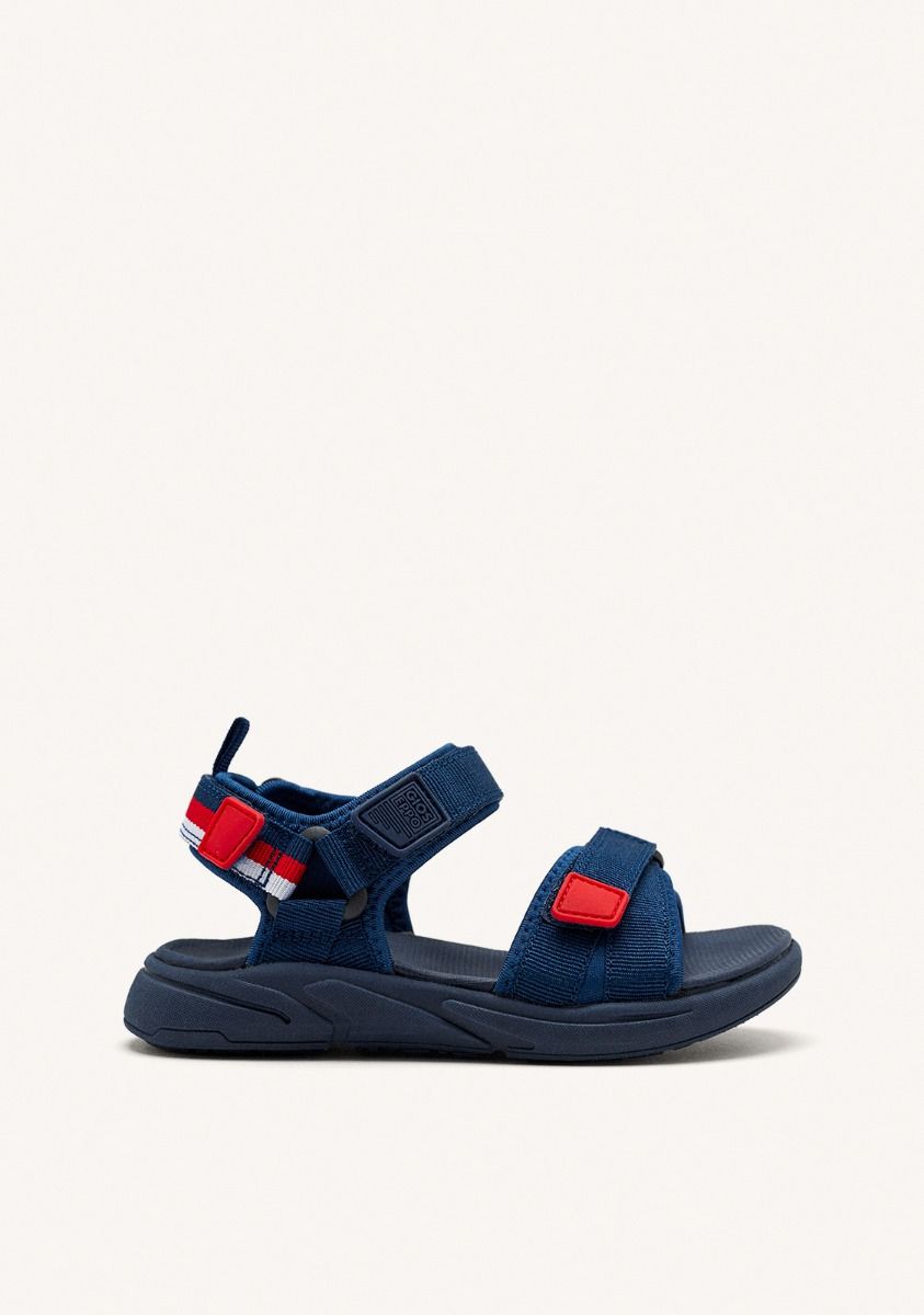 CHANCLAS DEPORTIVAS COLOR AZUL MARINO CON ACENTOS DE COLOR PARA NIÃO Y NIÃA BUNNEL - MARINO
