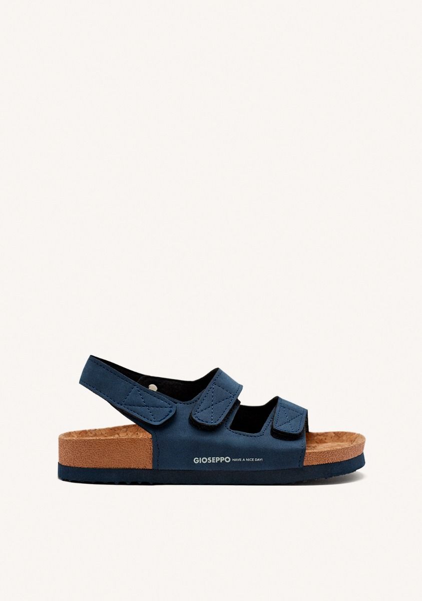 CHANCLAS DE SUELA BIO COLOR AZUL MARINO CON CIERRES AJUSTABLES PARA NIÃO Y NIÃA KRAPINA - MARINO