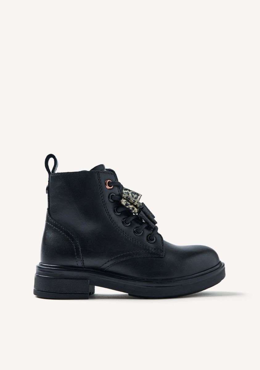 BOTAS PIEL LAZOS REVERE - NEGRO