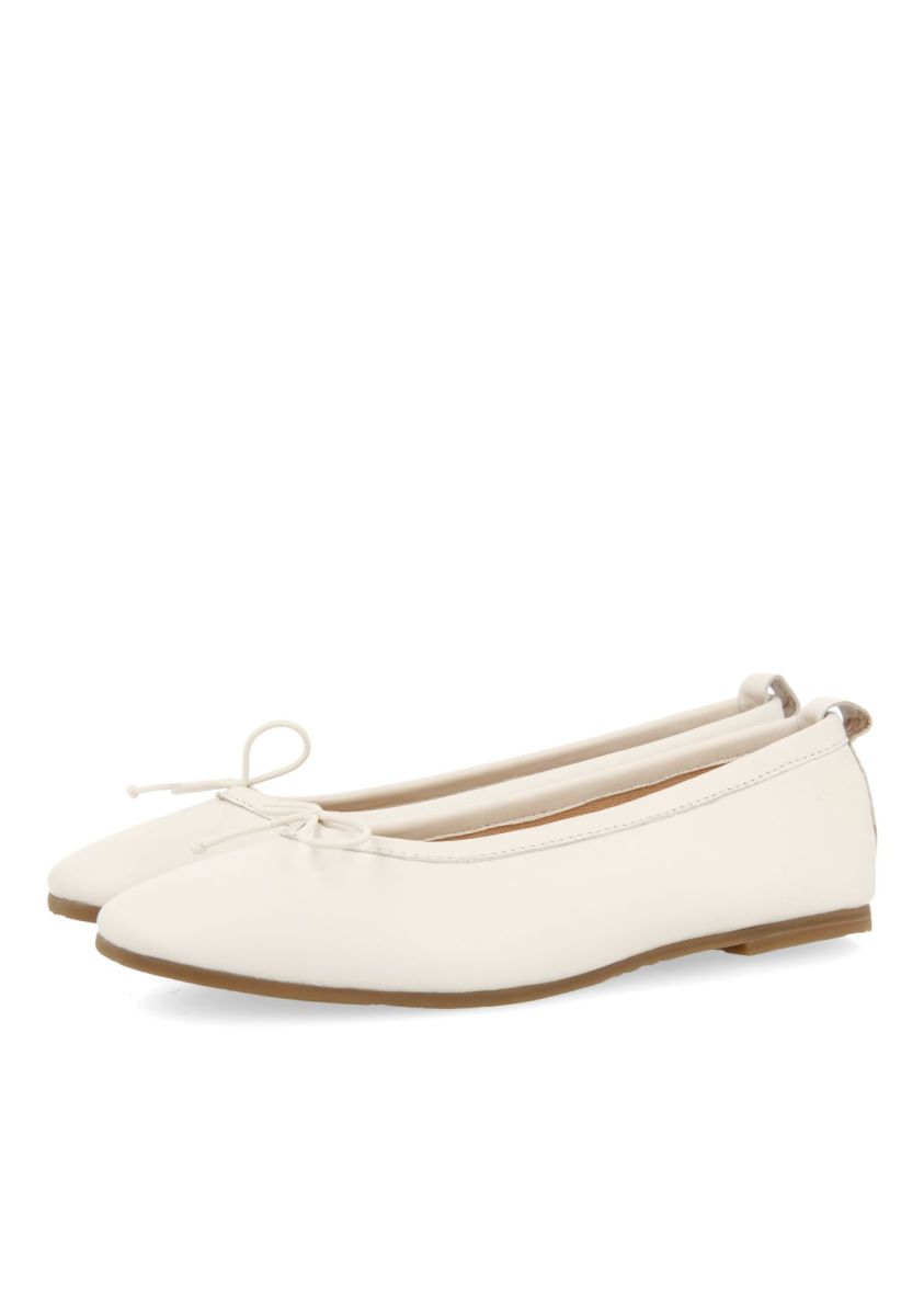 BAILARINAS BLANCAS DE PIEL CON PLANTILLA FANTASÃA PARA NIÃA Y NIÃO CHIPLEY - BLANCO