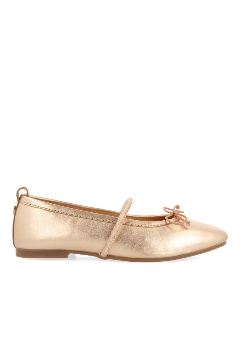 BAILARINAS COLOR ORO ROSA DE PIEL CON PEDRERÃA PARA NIÃA Y NIÃO DERJAN - ORO ROSADO