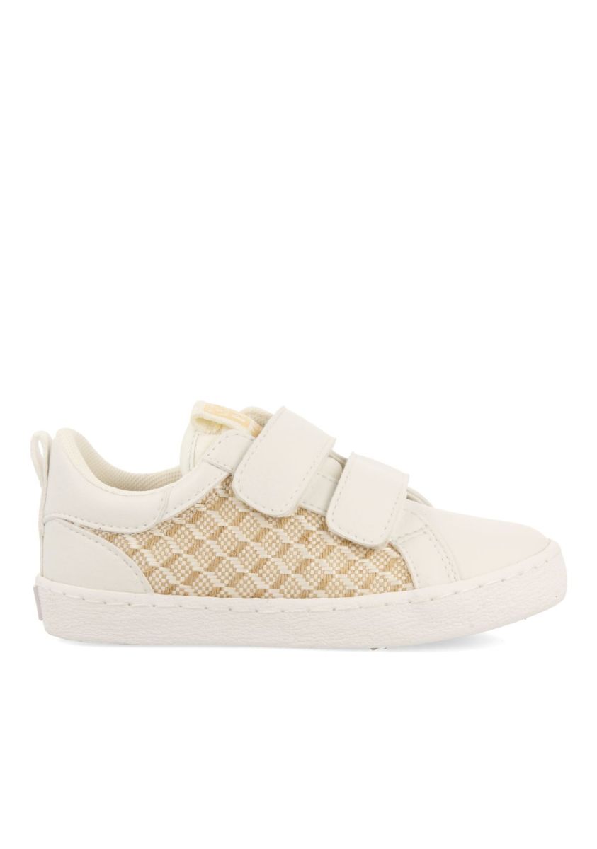 SNEAKERS BLANCAS CON ESTAMPADO DE RAFIA PARA NIÃA Y NIÃO ERSEKE - BLANCO