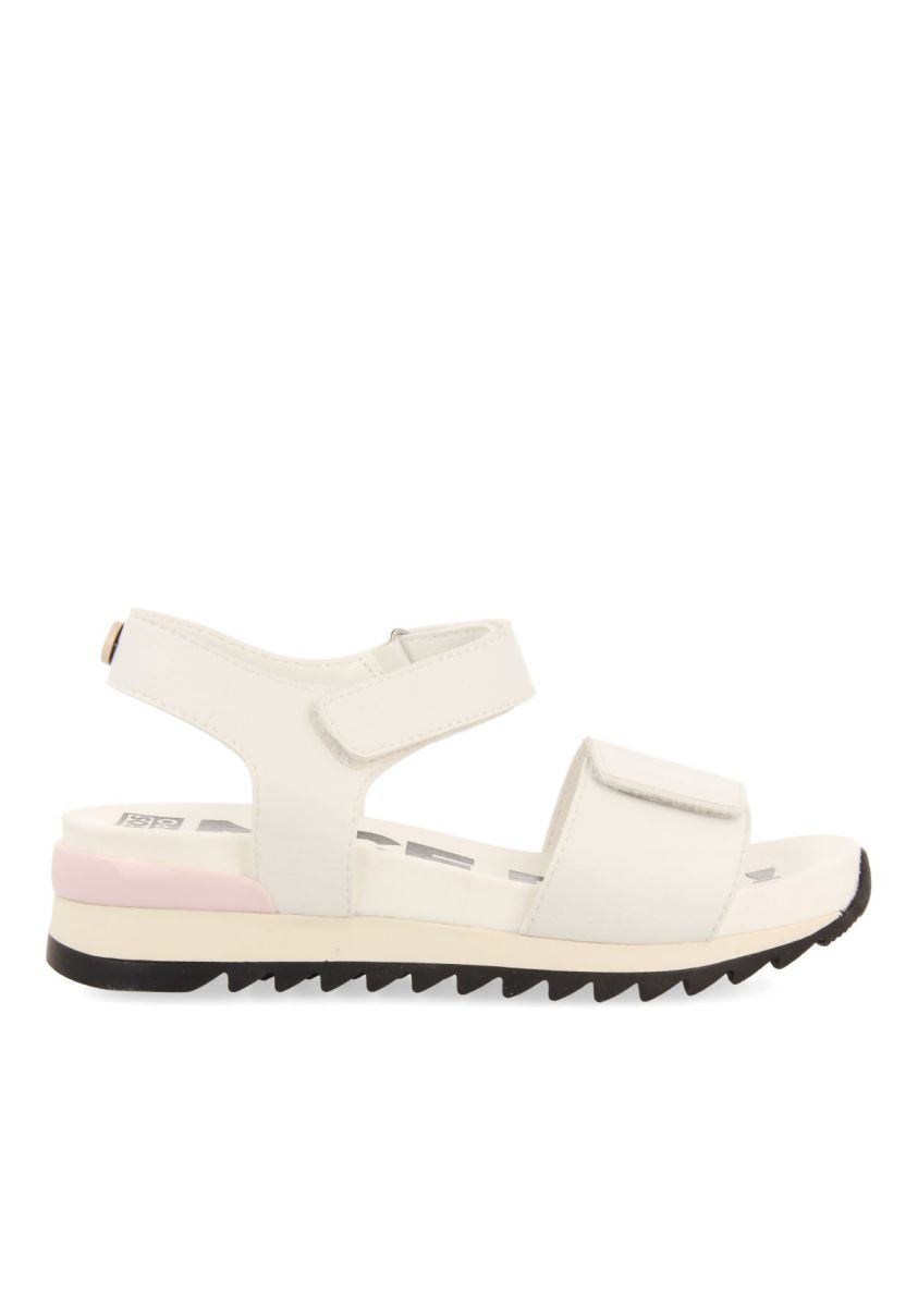 SANDALIAS DEPORTIVAS BLANCAS CON DETALLE EN ROSA PARA NIÃA Y NIÃO LOOE - BLANCO