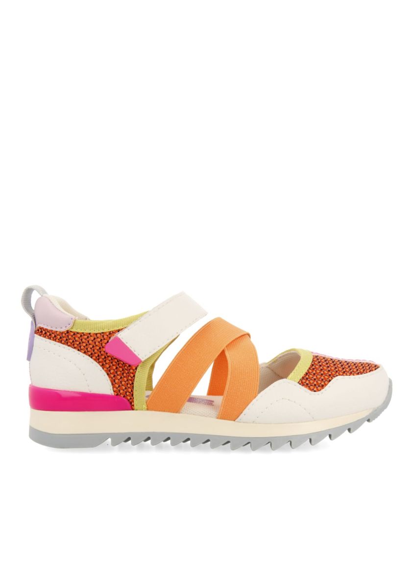 SNEAKERS ABIERTAS NARANJAS CON DETALLES MULTICOLOR PARA NIÃA Y NIÃO ENSLEY - NARANJA