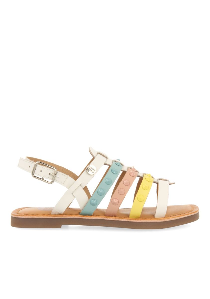 SANDALIAS MULTICOLOR DE PIEL ESTILO ROMANAS PARA NIÃA Y NIÃO BEYNAC - MULTICOLOR